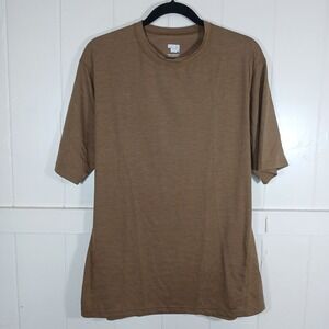 Massif Inversion T-Shirt Mens Large‎ Brown Flame Resistant FR MLBL00234 USA Made